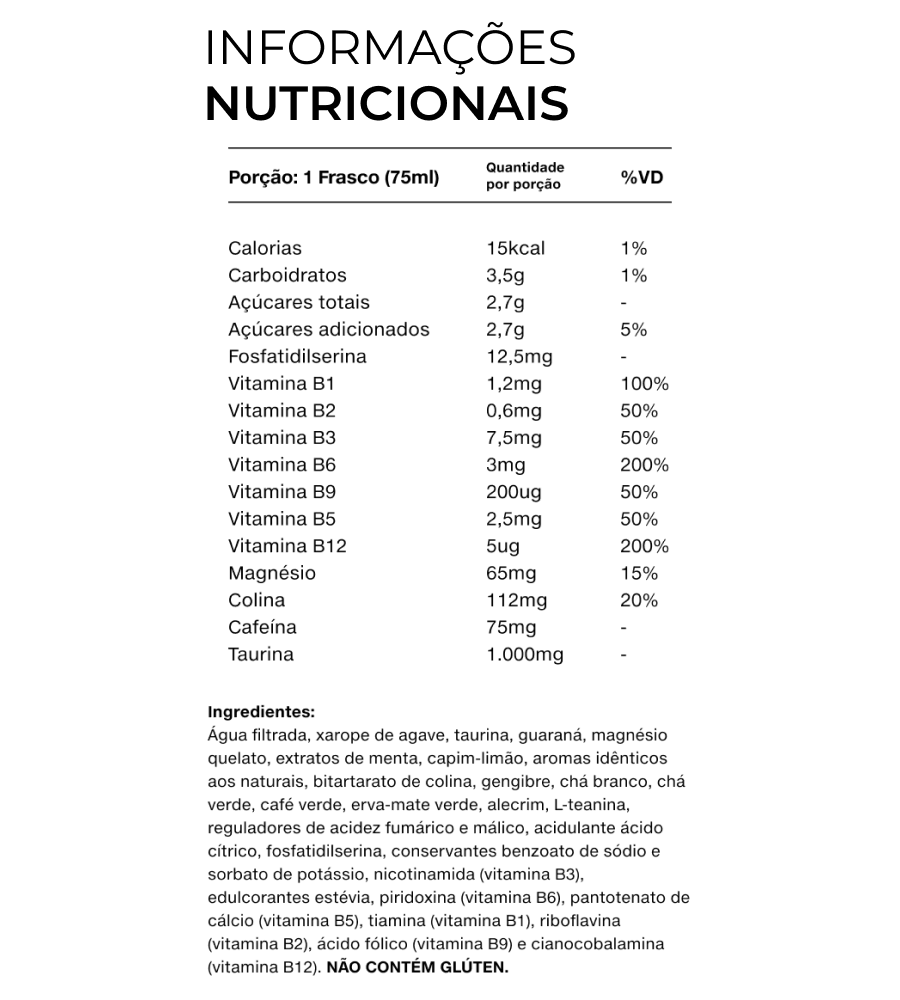 Ztx-14 Shot Alta Performance Cognitiva, Natural