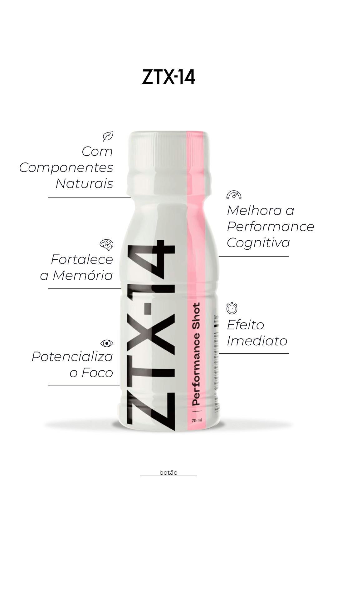 Ztx-14 Shot Alta Performance Cognitiva, Natural